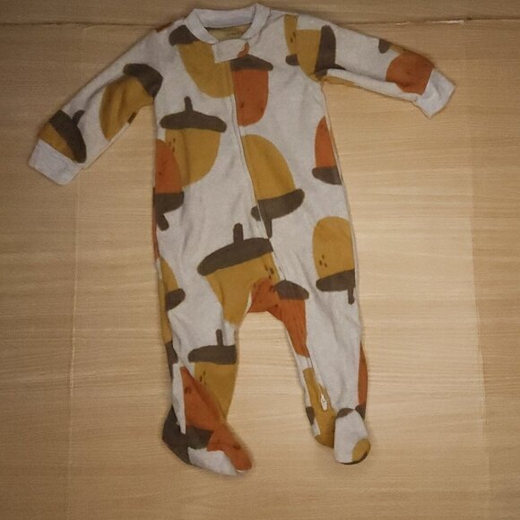 Carter's Infant Fleece Acorn Fall Footie Pajamas **multiple sizes** - Picture 1 of 4